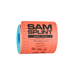 סד לקיבוע מקורי מגולגל 91.4 ס”מ SAM SPLINT (צ’ כחול וכתום)