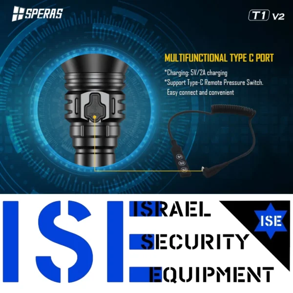 ⁦פנס סריקה SPERAS T1 V2⁩ – תמונה ⁦6⁩