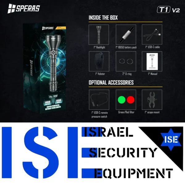 ⁦פנס סריקה SPERAS T1 V2⁩ – תמונה ⁦10⁩