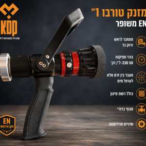 מזנק טורבו 1 צול EN משופר עם בורר ספיקות 14 50-230 ל '/ ד ' כולל רשת, מגוף כדורי ושיניים מנרוסטה